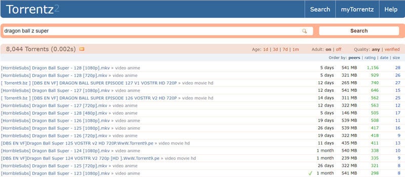Torrentz search results for Dragon Ball Super