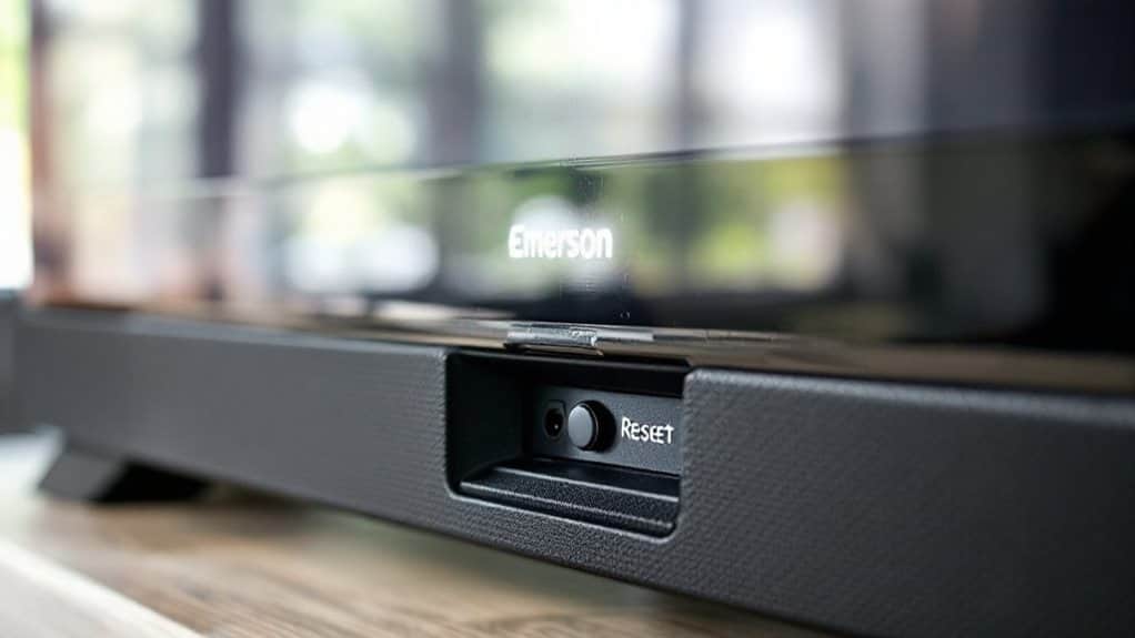 emerson tv reset button