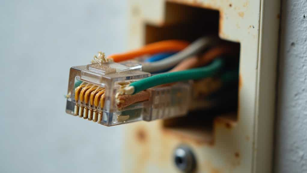 inspect wall port wiring