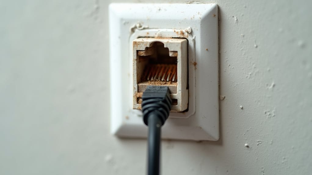 troubleshooting wall ethernet port