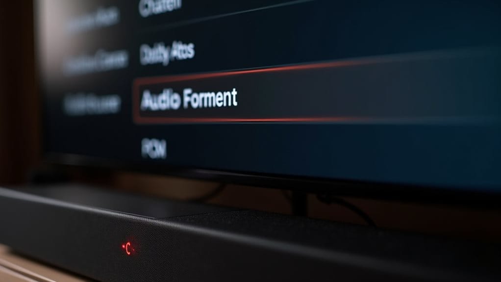 audio format settings causing failures