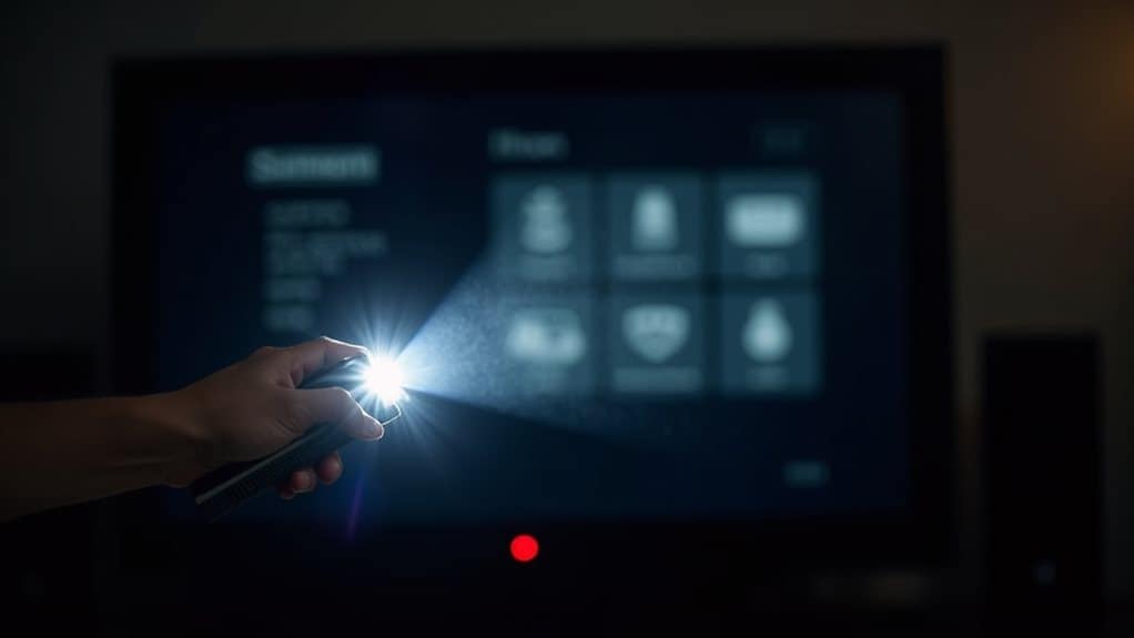 flashlight reveals backlight failure