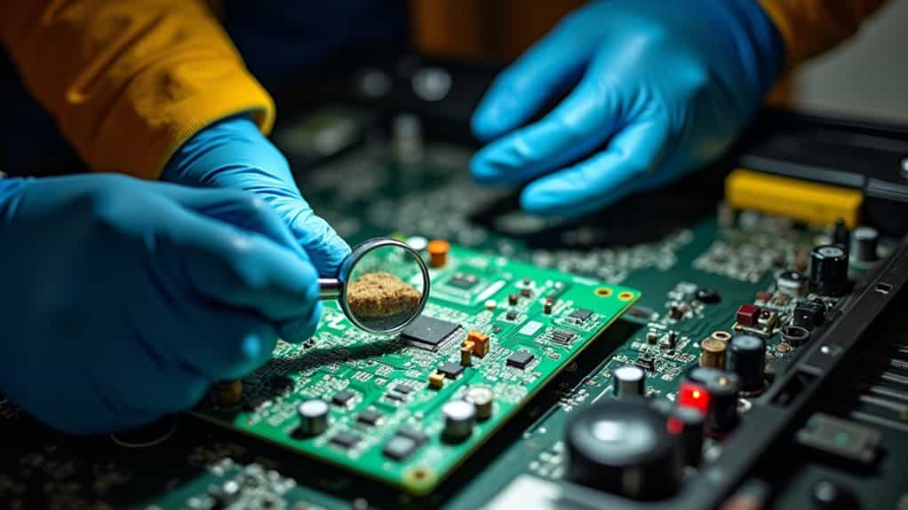 inspect internal hardware damage