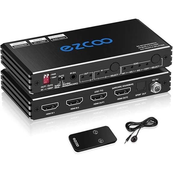 HDMI Splitter 4K 60Hz with ARC/eARC