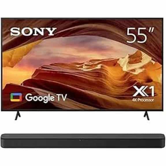 Sony Bravia 55-Inch X77L LED 4K Smart TV with HTS100F Soundbar