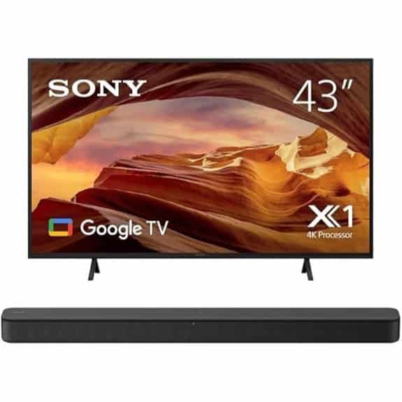 Sony Bravia 43-Inch X77L LED 4K Smart TV with HTS100F Soundbar
