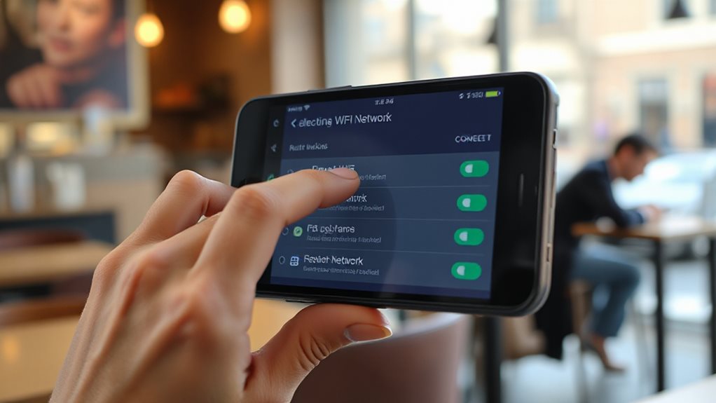 verify venue ssid before connecting
