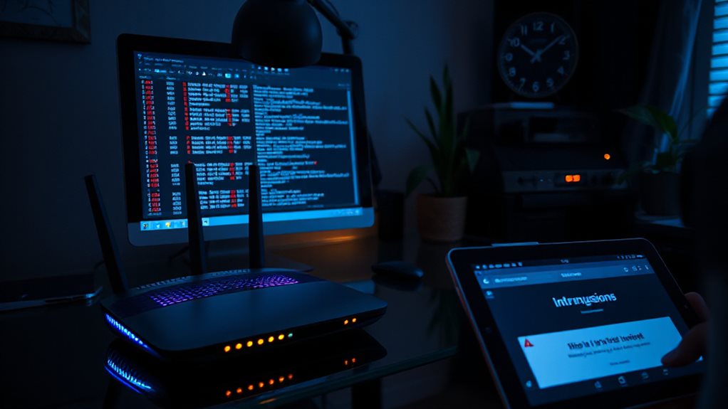 router logs reveal intrusion alerts