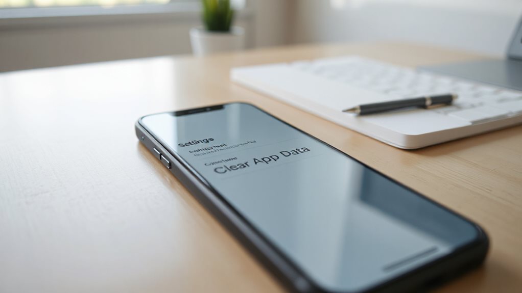 clear iphone app cache