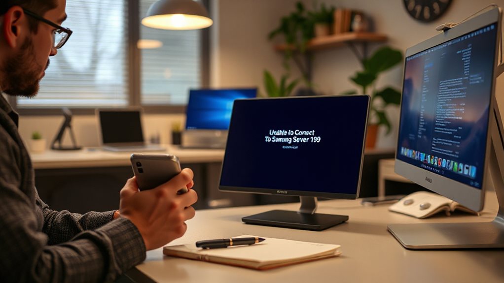 contact samsung with error logs