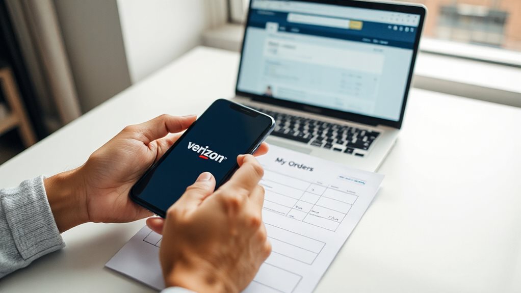 find verizon order status online