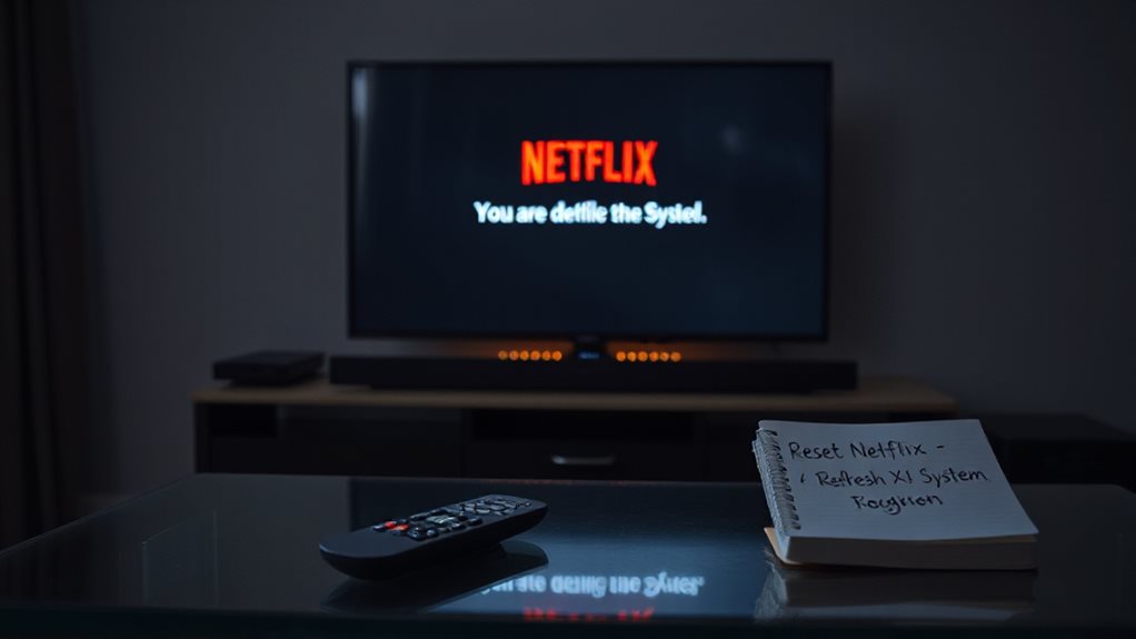 reset netflix then system refresh