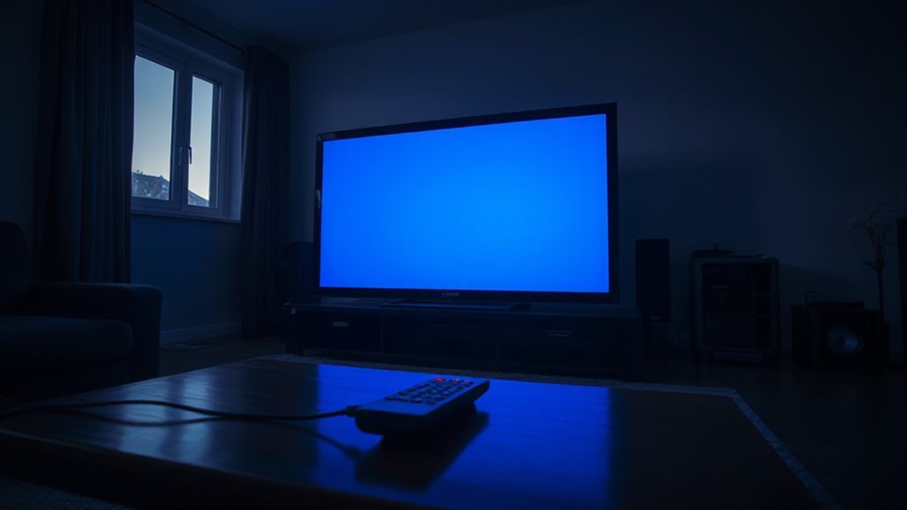 sony tv turns on alone