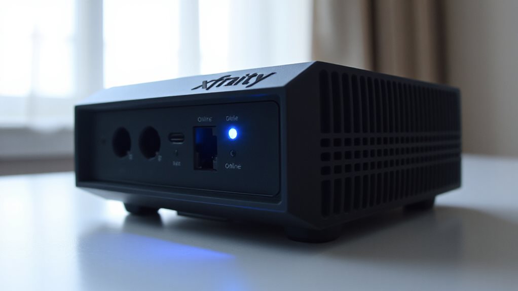 xfinity modem online light off
