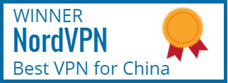 Winner NordVPN Best VPN for China badge