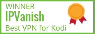 IPVanish winner badge Best VPN for Kodi