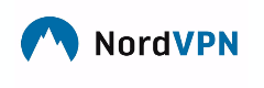 NordVPN logo with blue mountain icon