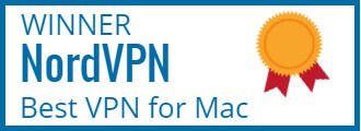 Winner NordVPN Best VPN for Mac badge