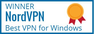 NordVPN winner badge for Best VPN for Windows