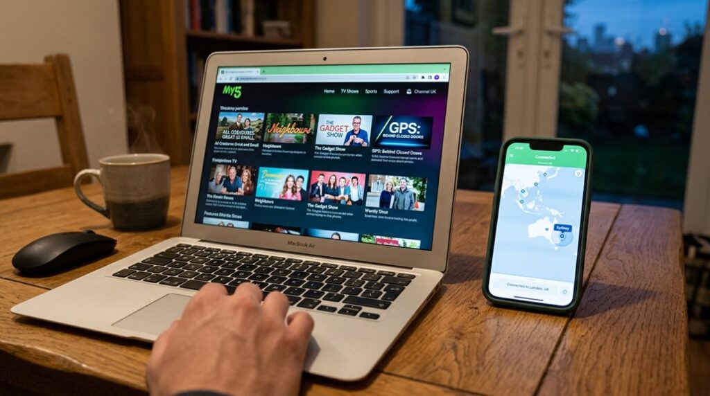 stream channel 5 abroad
