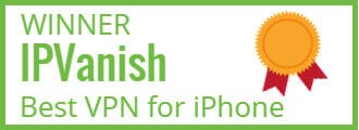 IPVanish winner badge for Best VPN iPhone