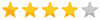 Four gold stars and one gray star rating