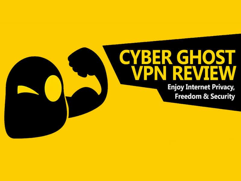 CyberGhost VPN review banner with ghost logo